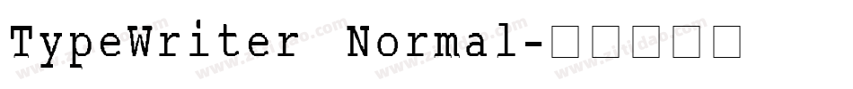 TypeWriter Normal字体转换